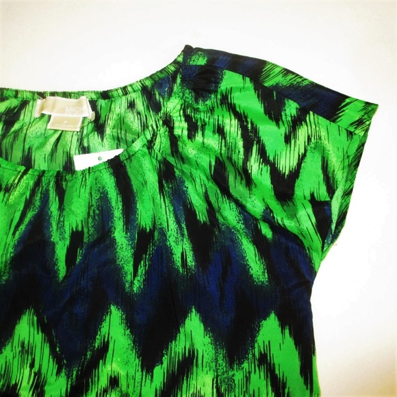 MICHAEL Michael Kors Smoked Shirred Hem Top Size 2 - Picture 5 of 7